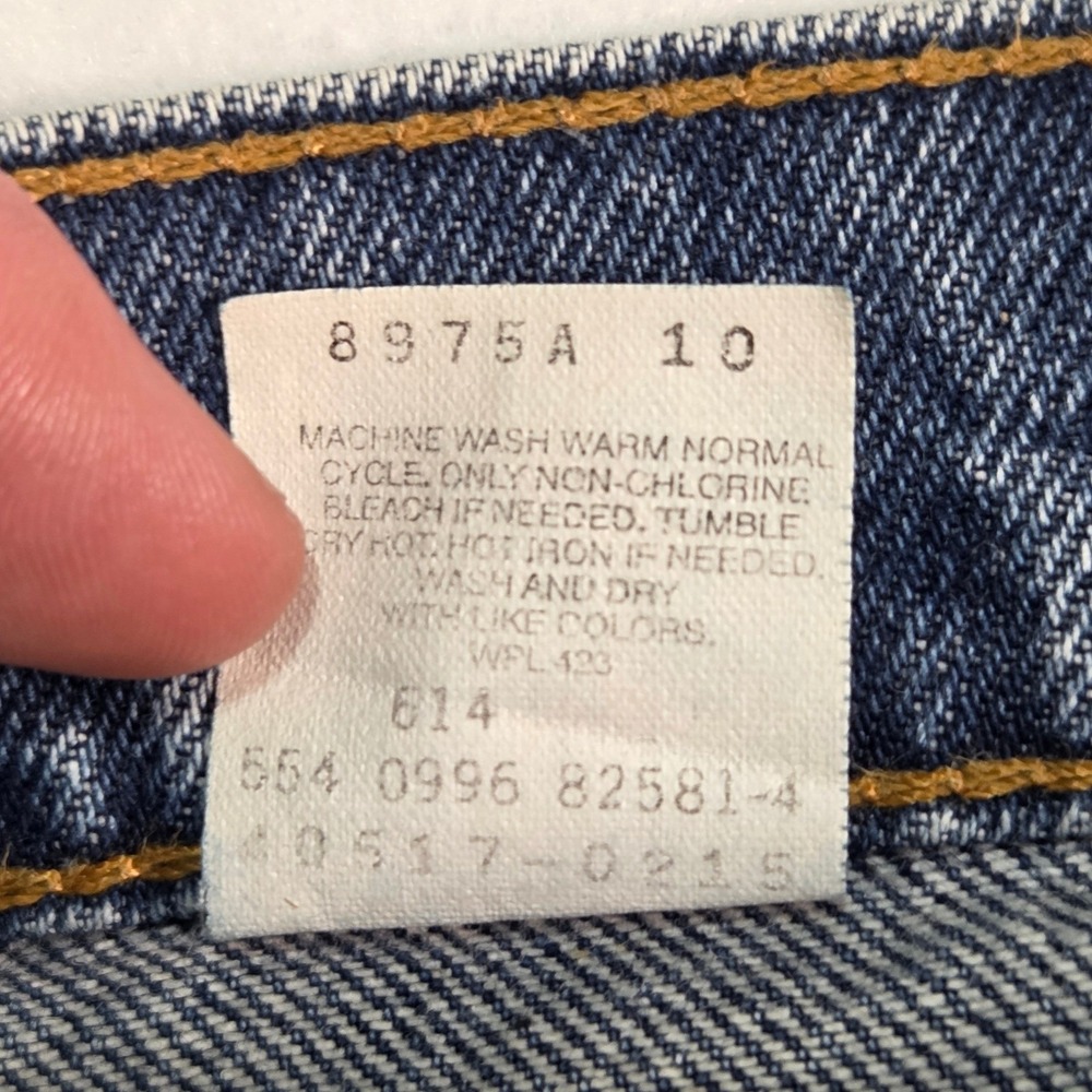 Vtg Levi's 90's 517 Orange Tab Bootcut Made in USA Jeans 36x32 (34×32) Blue 1996 - Picture 7 of 16